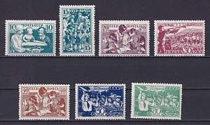 СССР, 1938, №606-12, Дети, серия из 7-ми марок ** MNH